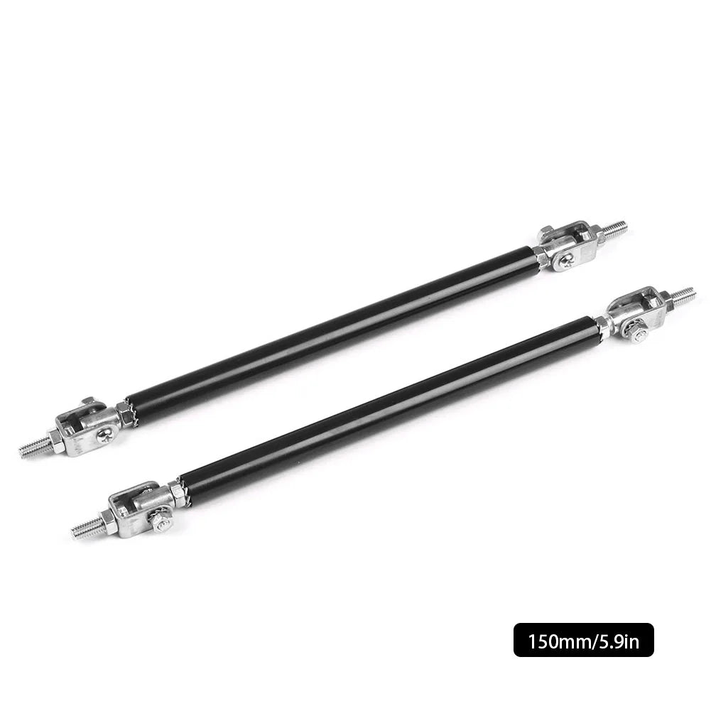 2PCS Car Splitter Rods Racing Adjustable Front Rear Bumper Lip Support Strut Brace Tie Pull Bar Kit 75/100/150/200mm Universal