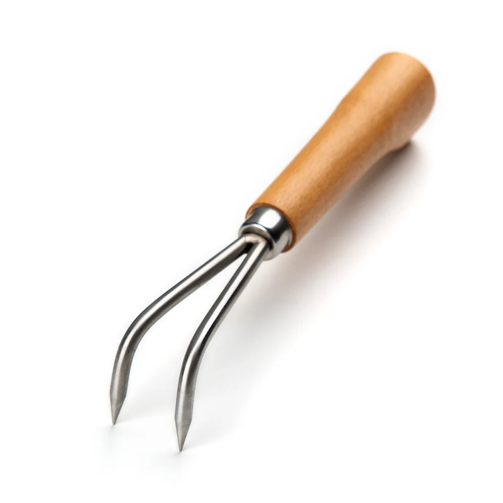 Bonsai Root Hook Tool - 23cm Alloy Steel with Wooden Handle