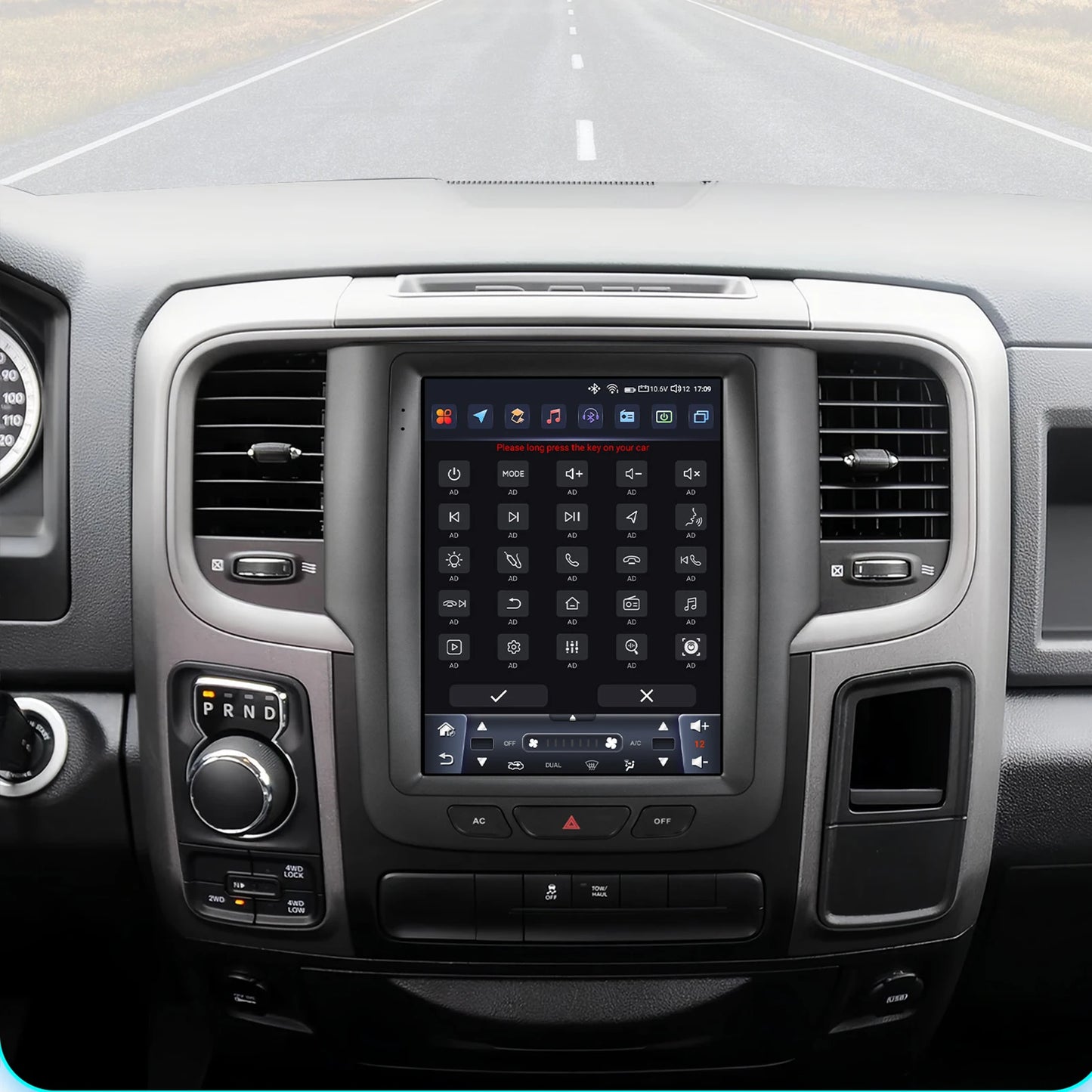 9.7" Tesla-Style Android Multimedia Screen — Dodge RAM 1500/2500/3500 (2013-2018)
