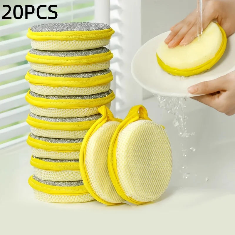 10/20/50PCS Double Side Dishwashing Sponge Dish Washing Brush Pan Pot Dish Wash Sponges Household Cleaning Reusable Kitchen Tool