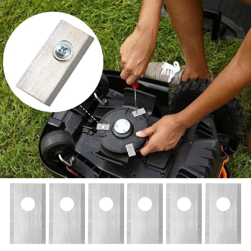 18-Piece Stainless Steel Lawn Mower Blade Replacement Kit