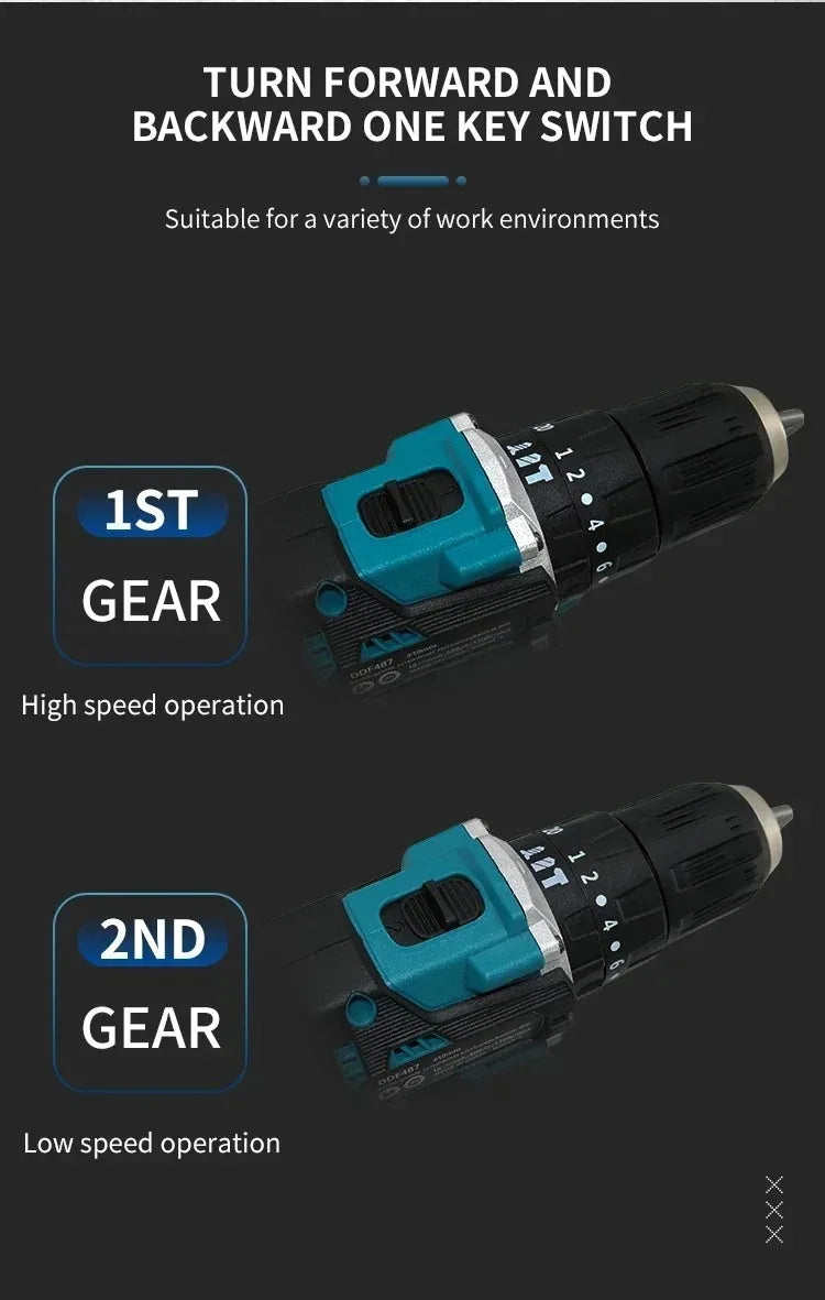 Makita DDF487 18V Brushless Cordless Drill Driver – Rechargeable Power Tool (Tool Only)