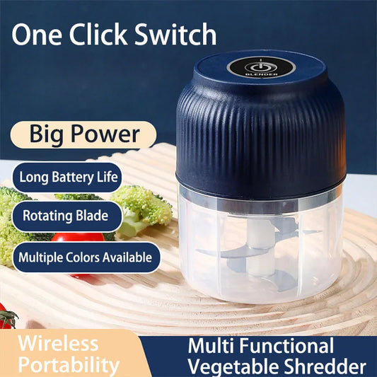 Mini Electric Garlic Chopper - USB Rechargeable 250ml Food Chopper