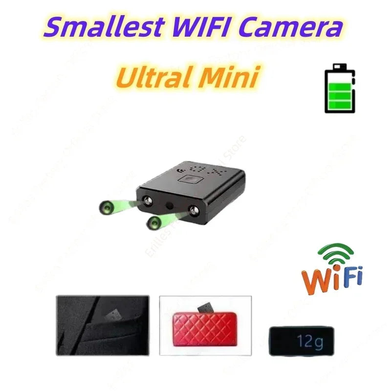 1080P Mini WiFi Home Camera — Night Vision, Built-in Battery