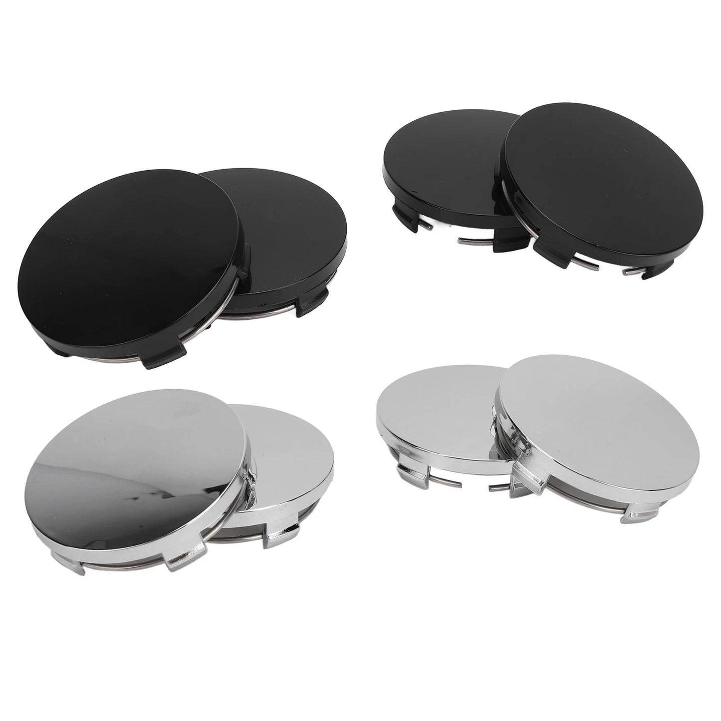4PCS 60mm Car Wheel Center Hub Cap with Iron Ring Stylish Wheel Tyre Center Rim Hub Cover Universal for Vehicle new