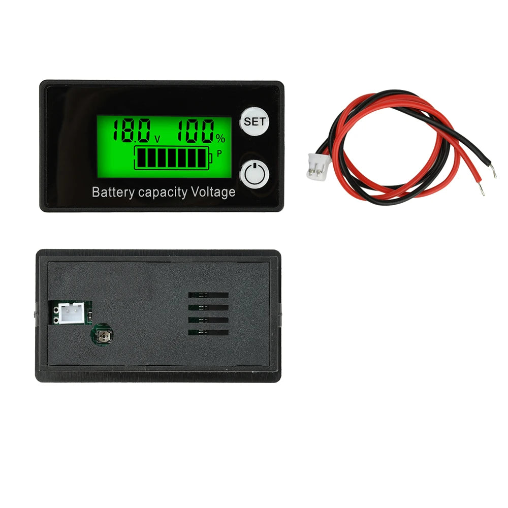 Battery Meter Indicator Voltage Meter 6133A DC8-100V with Alarm Lithium Ion Battery Capacity Monitor 12V 36V 48V 60V 72V 84V