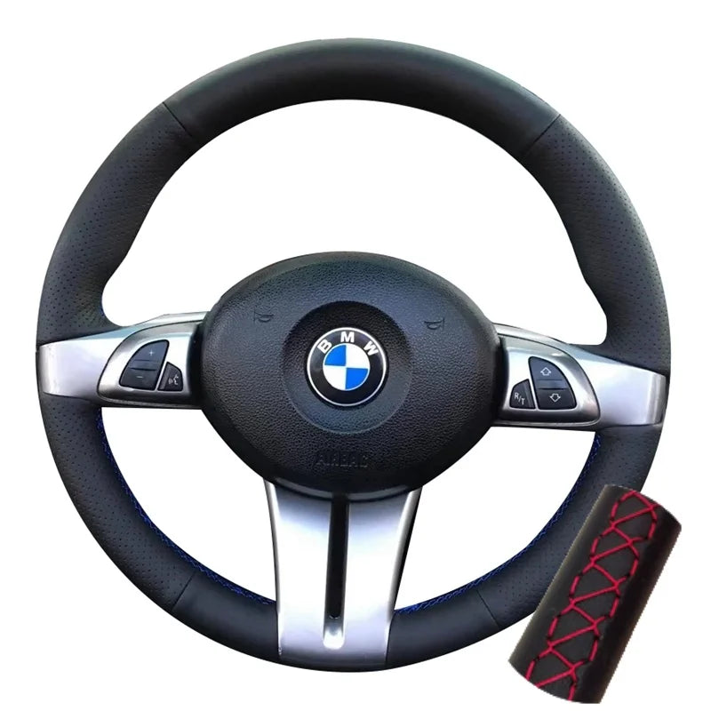 Perforated Microfiber Leather Braiding Car Steering Wheel Cover For BMW Z4 E85 E86 2026 2026 2026 2026 2026 2026