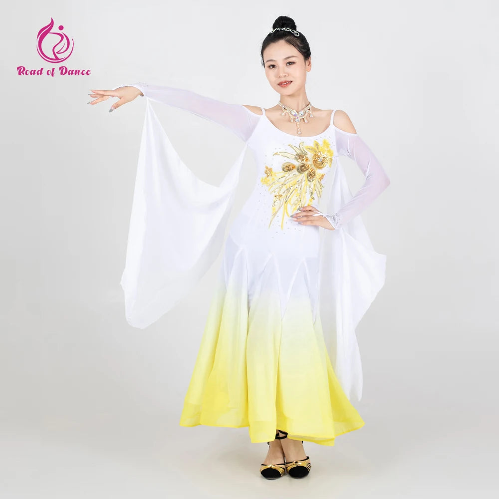 Long modern ballroom evening dress set