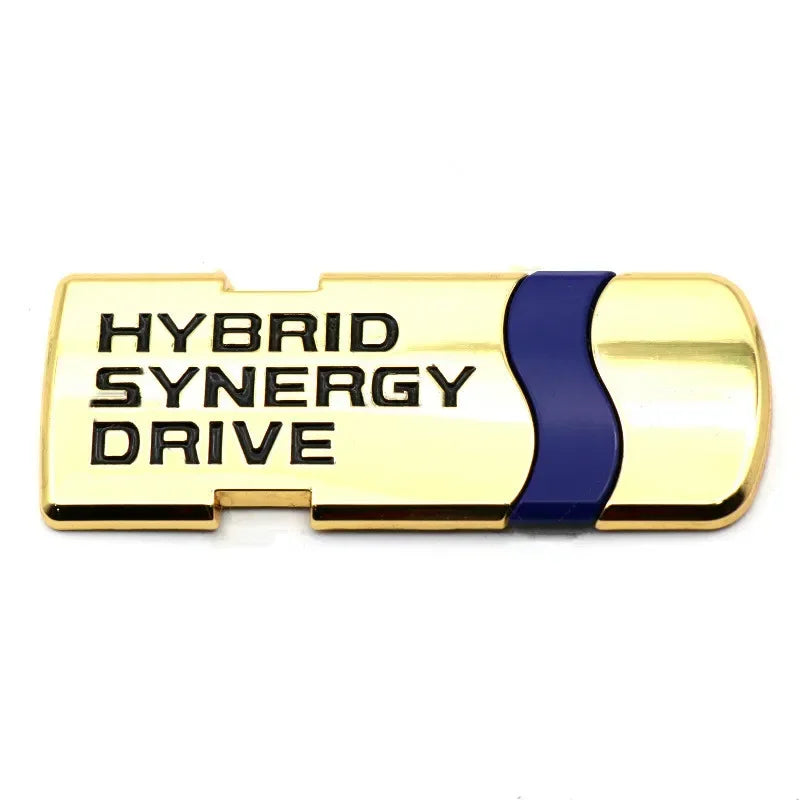 3D Metal Black Chrome HYBRID Synergy Drive Logo Emblem Car Fender Badge Trunk Decal For Toyota Camry Auto Sticker Accessories