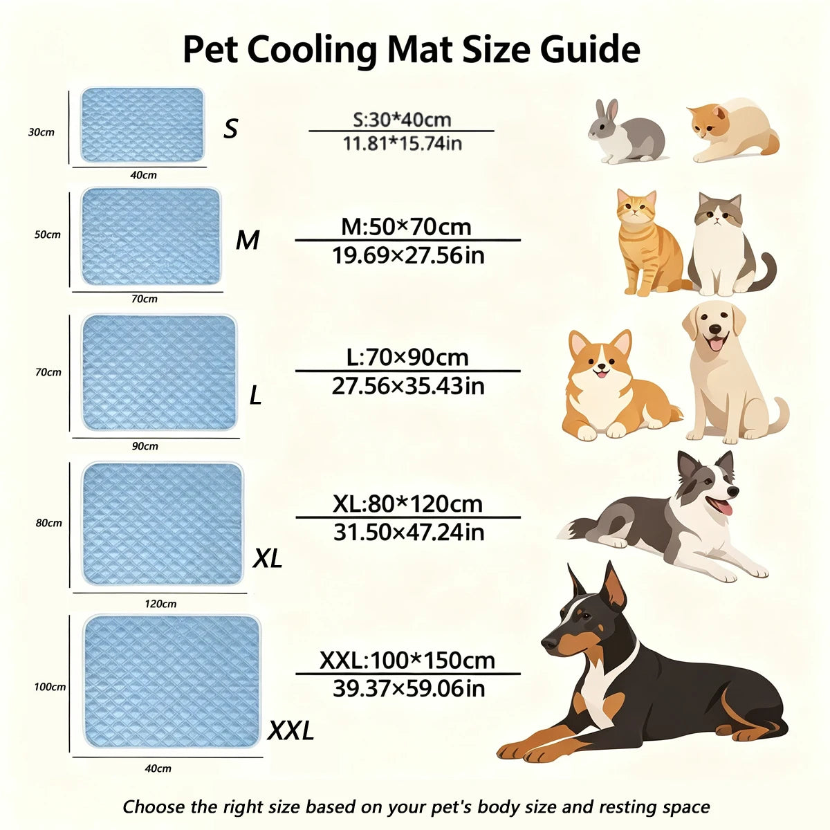 Large Non-Slip Dog Cooling Pad - Washable Summer Bed – photo 6