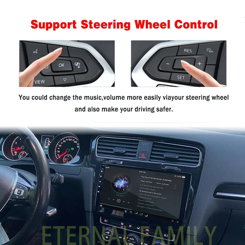10" For Volkswagen VW Golf 7 MK7 GTI 2013-2017 Android 16 Carplay Car Radio Multimedia 8 CORE IPS QLED Navigation GPS 5G WIFI BT