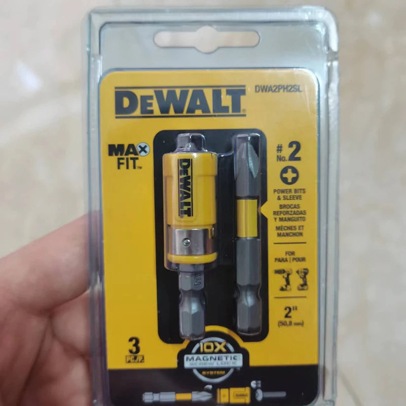 DEWALT Original DWA2PH2SL MAXFIT Screwdriver Bits 2Inches PH2  Impact Driver Bit Magnetic Ring Sleeve Sucker Tool Accessories
