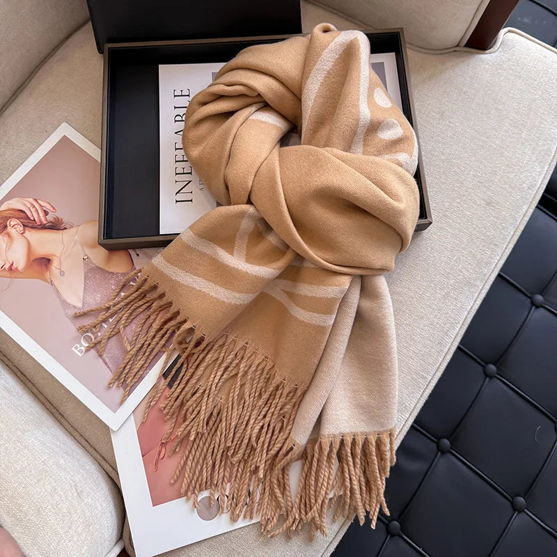 Women's Long Cashmere-Feel Scarf - Winter Wrap and Head Scarf - photo 6