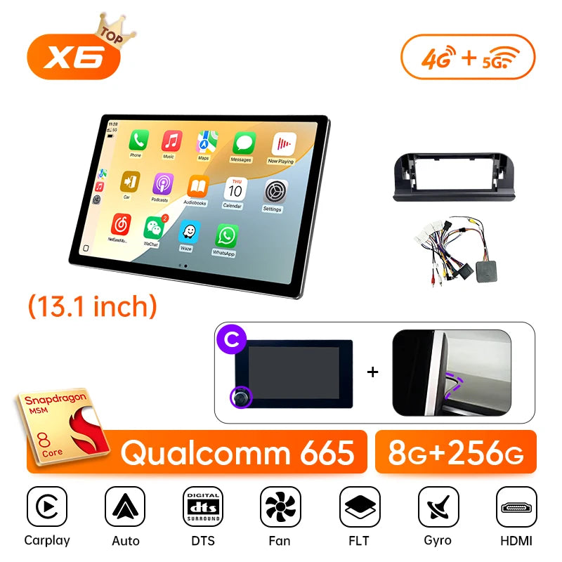 13.1" Car Stereo with Apple CarPlay & Android Auto, Compatible with Toyota Corolla E210 (2019-2025)