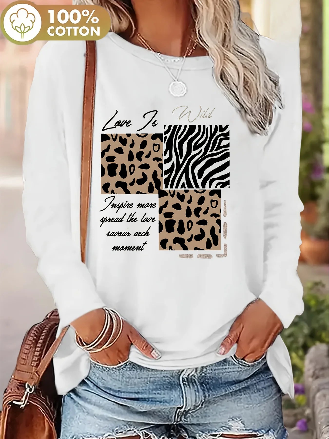 Women's 100% Cotton Slim Long Sleeve T-Shirt – White Basic Tee, Thin Casual Top