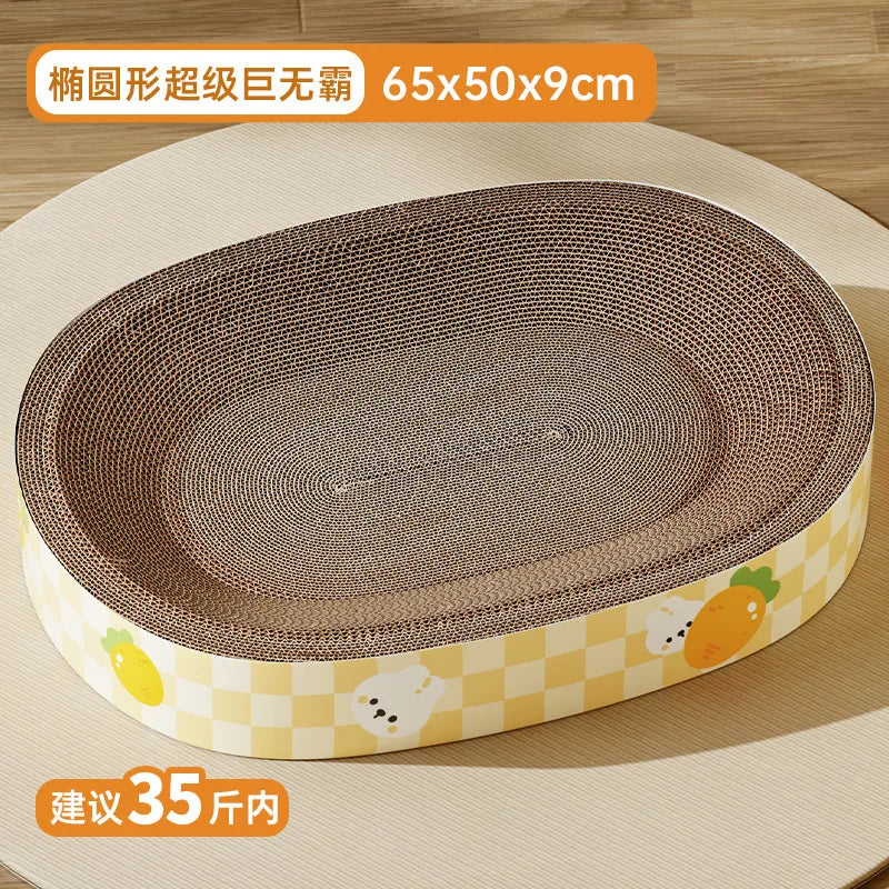 Round Cat Scratching Bed - Scratcher & Nap Spot in One
