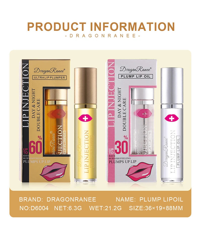 Instant Volumising Lip Plumper Oil Lip Enhancer Lip Gloss Plumping Serum Moisturizing Anti-Wrinkle Lipstick Sexy Lip Care Makeup