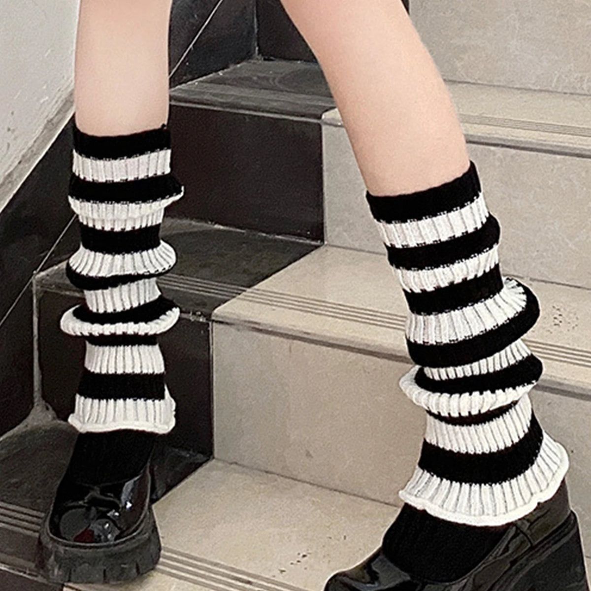 Women's Fluffy Knit Leg Warmers and Arm Warmers