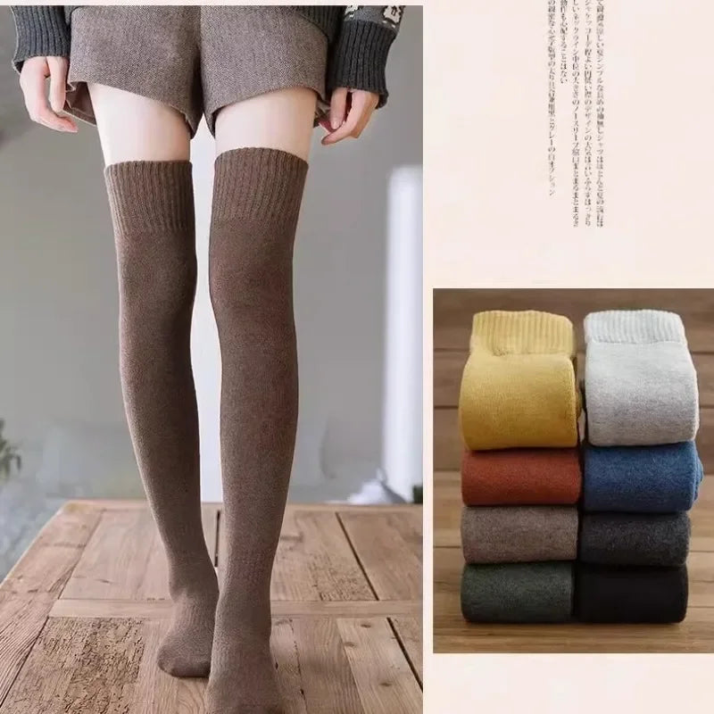 Women's Thick Over the Knee Socks, Terry Lined