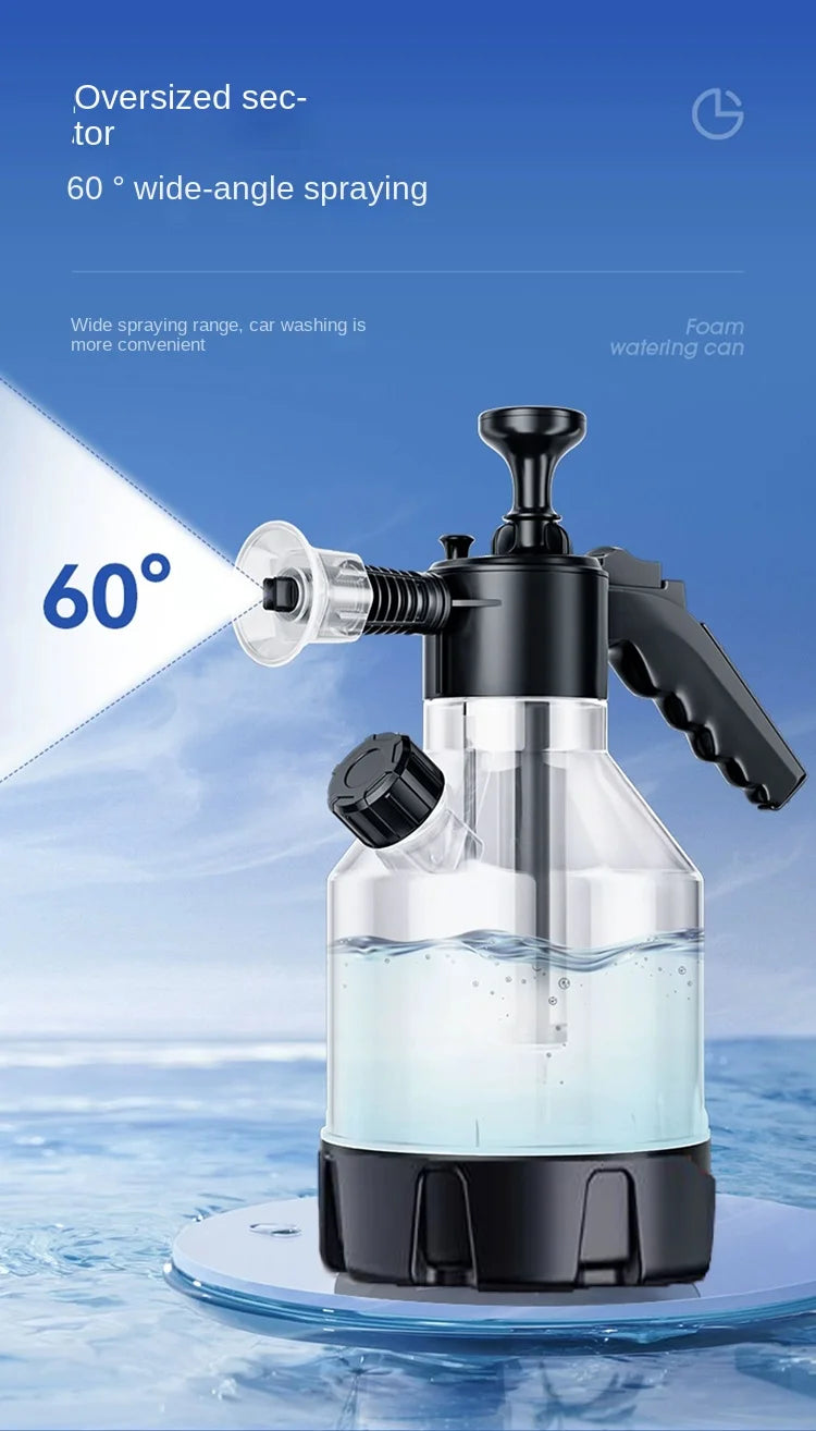 2.5L Hand Pump Foam Sprayer with 3 Types of Nozzle Hand Pneumatic Foam Cannon Snow Foam Car Wash Spray Bottle Car Window Cleanin