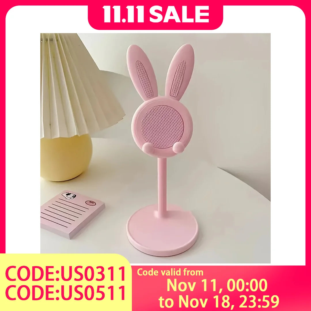 Cute Rabbit Phone Stand – Hands-Free Universal Holder for Phones & Tablets | Room Decor