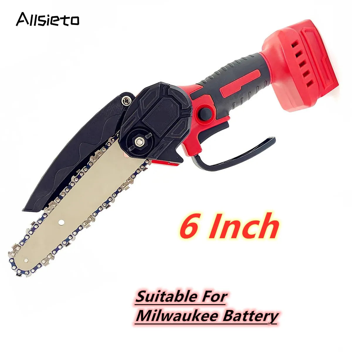 For Milwaukee 18V Battery Mini Chainsaw Woodworking with Handheld Electric 6 inch Logging Sawzall Portable Chainsaw Power Tool