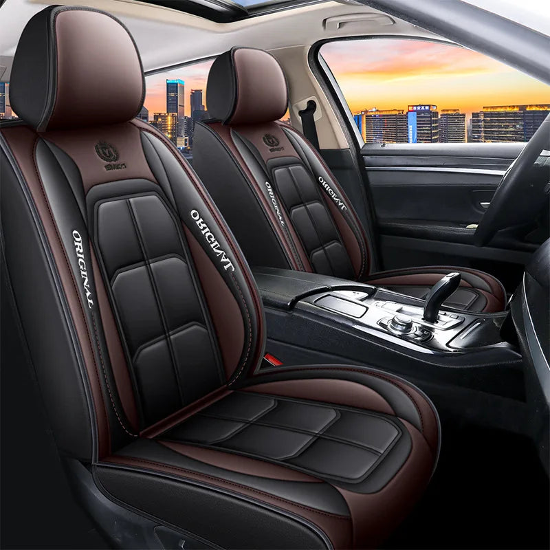 Universal Single Seat Cover For Car Front Driver Passenger Seat Leather Full Coverage Cushion Protector Auto Interior Decor