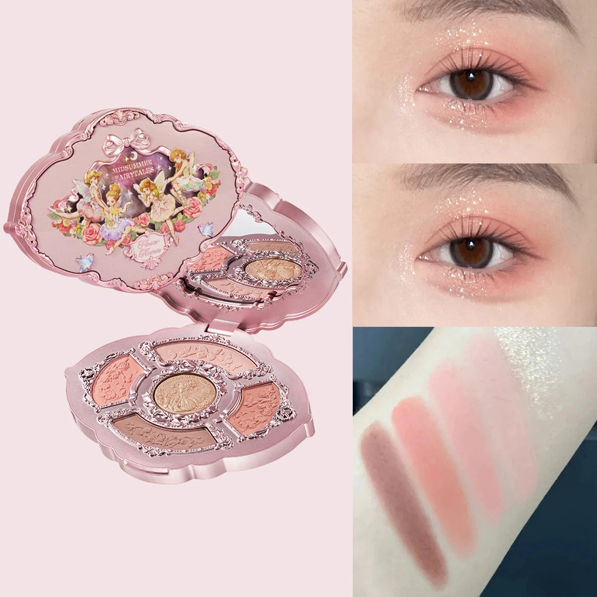Flower Knows 2026 Bunny Garden Makeup Palette – Cute Rabbit Eyeshadow, Blush & Highlight All-in-One