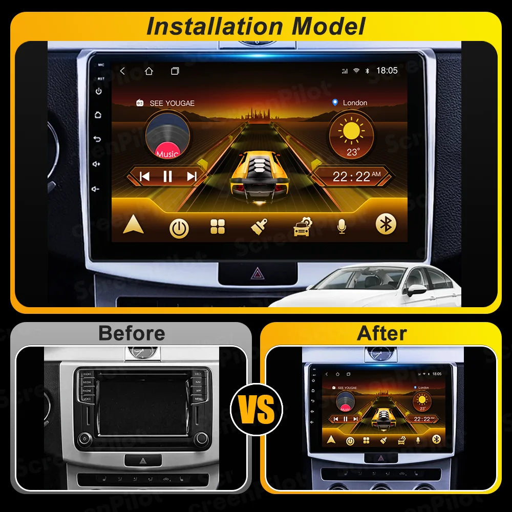 For Volkswagen VW Passat B6 B7 B8 CC 2007- 2021 Android 16 Multimedia Video Player Carplay Intelligent System Wifi 4G 8 Core