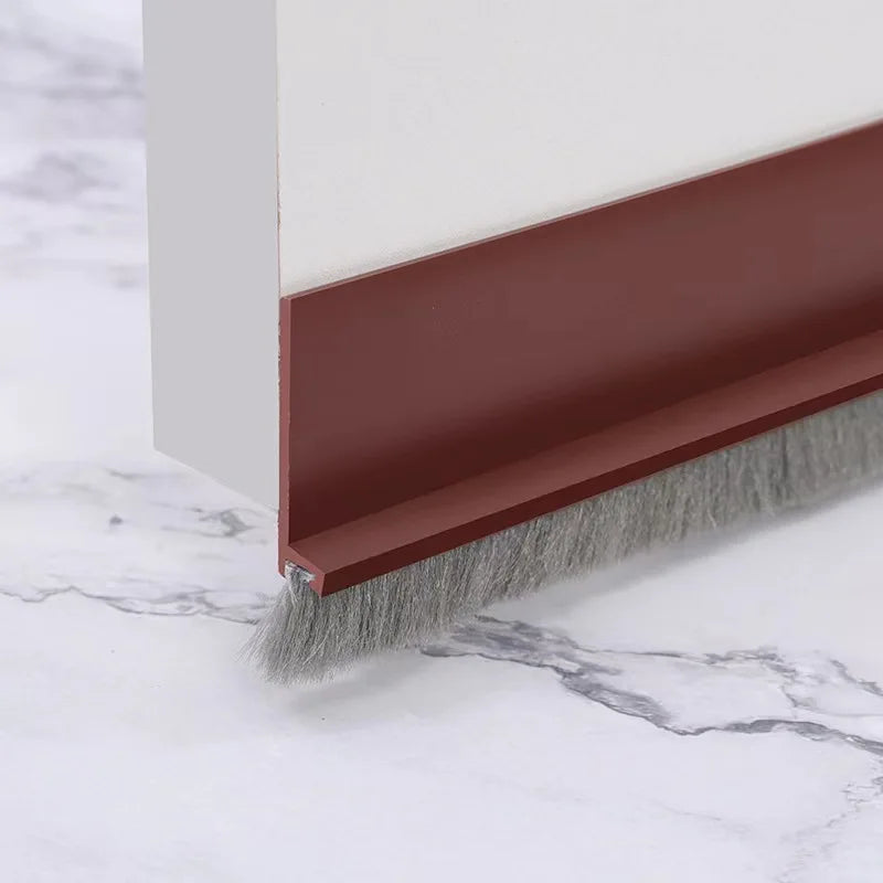 Door Draft Stopper with Brush - Rubber Door Sweep Seal Strip - photo 7