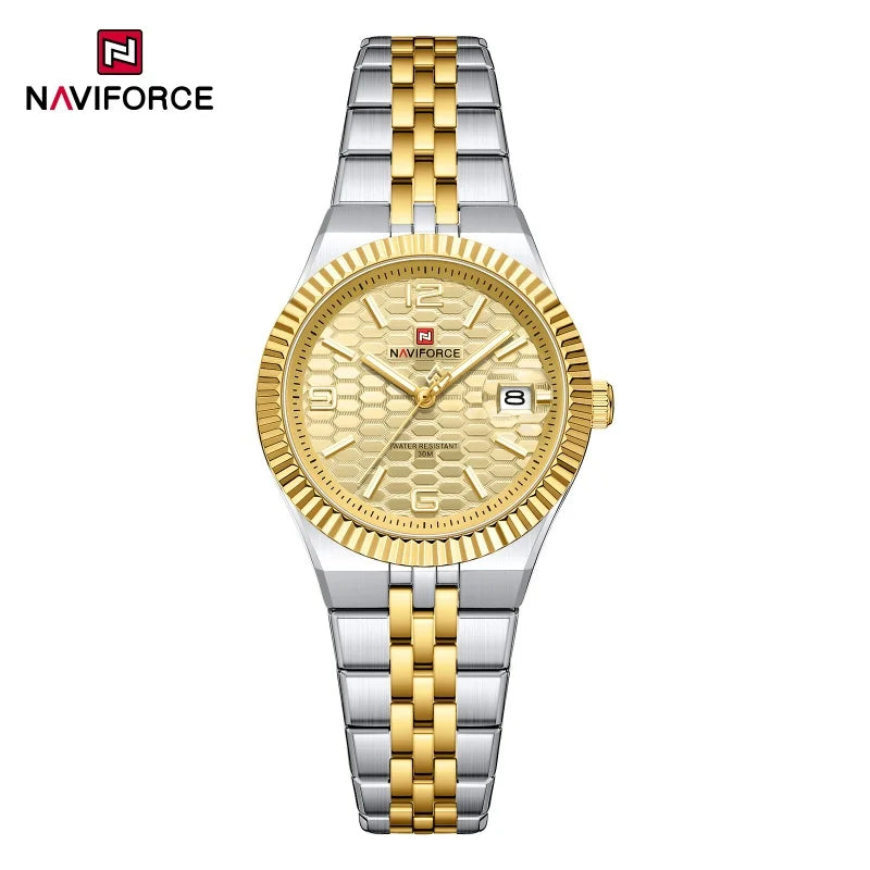 NAVIFORCE NF5079 Women's Quartz Watch — Waterproof Stainless Steel Bracelet