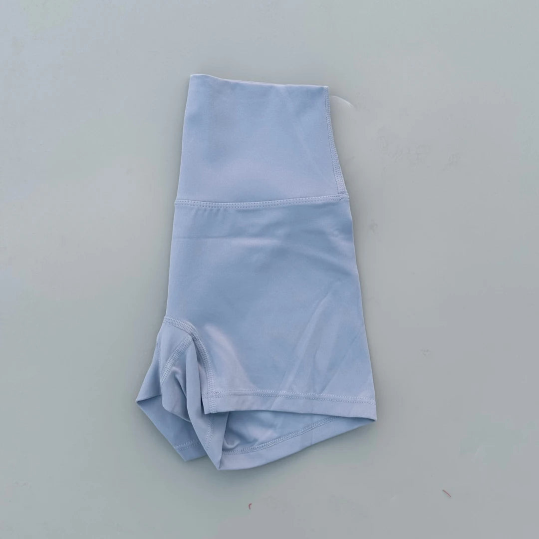 Solid Color Tight Compression Sport Short High Waist Yoga Ultrashort Legging Training Soft Women Gym Athletic Tight Squat Proof
