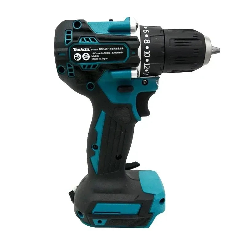 Makita Original DDF487 10mm Cordless Driver Drill 18V Brushless Electric Impact Screwdriver Rechargeable Power Tool
