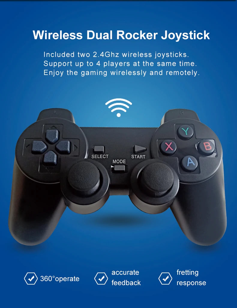 M8 PRO MINI Retro Game Console – 40+ Emulators, 11,000+ Games, 4K HD, 2.4G Wireless Controllers | N64/PS1/PSP