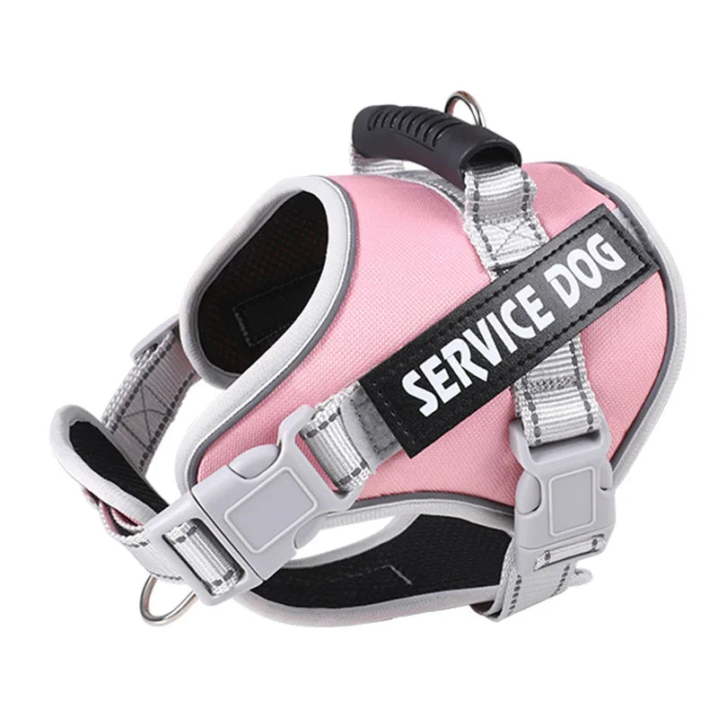 Service Dog Chest Harness No Pull Dog Hook Suitable Large Dog Vest Style Walking Rope Control Dog Strap Accessories Prevent Loss