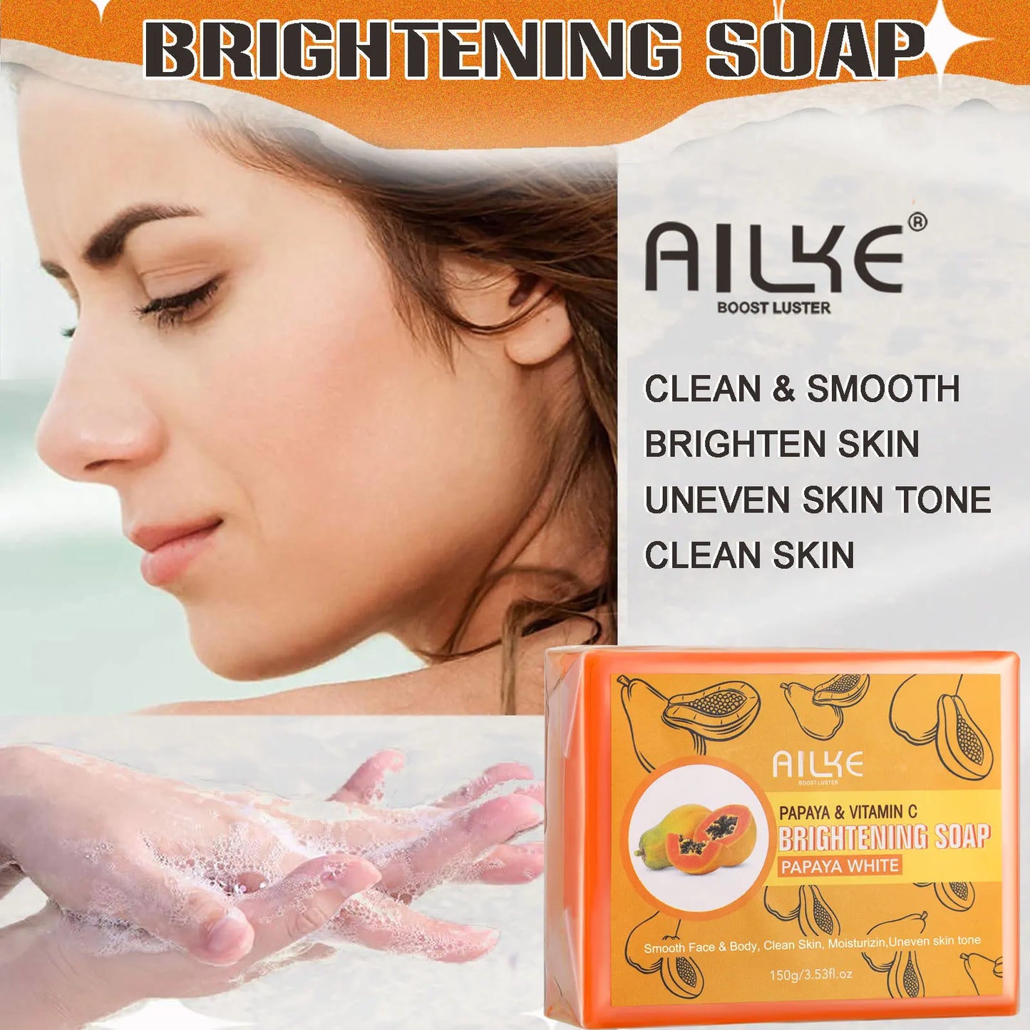 AILKE Double Glutathione Whitening Skin Care, Lightening, Remove Dark Spots, Skin Radiant, Moisturizing, Hydrating, Smooth