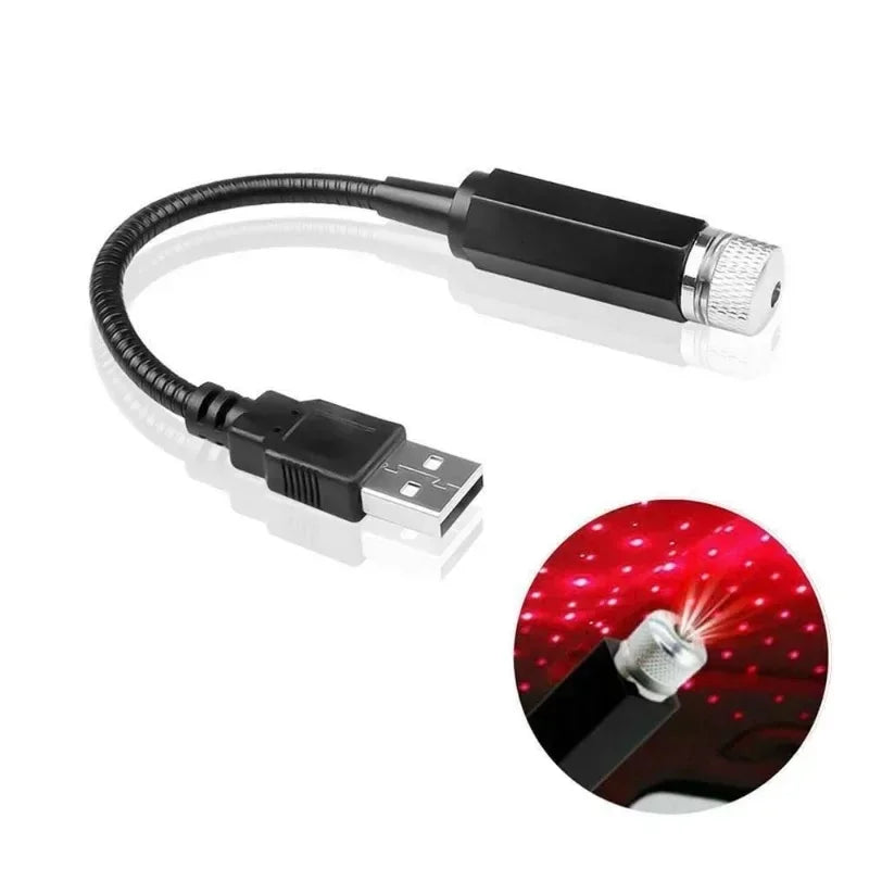 Romantic LED Night Light on The Top of The Car Adjustable USB Decoration Light for Interior Decoration Small Night Light