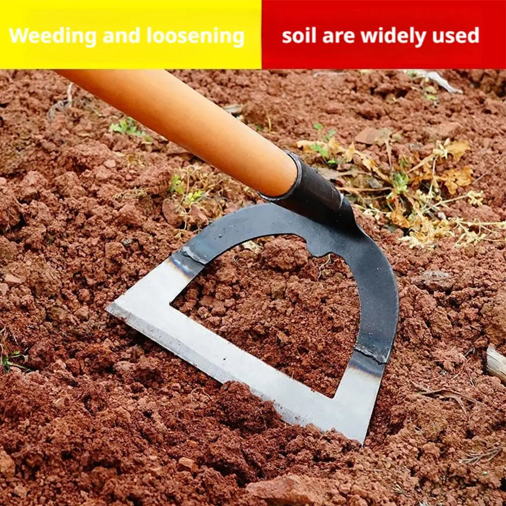 Handheld Hollow Hoe Thickened Manganese Steel Agricultural Weeding Hoe Planting Vegetable Gardening Loosening Soil Weeding Tool