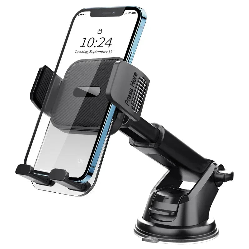 Car Phone Holder for Dashboard & Windshield – Universal Clip Mount for 4.7–7" Phones