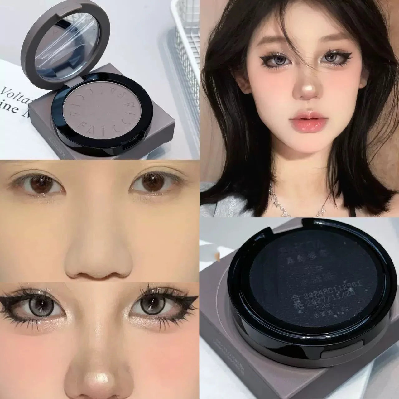 Face Brightening Contouring Makeup Palette Matte Cement Grey Brown Nose Shadow Contouring Modify Natural High Nose Bridge Makeup