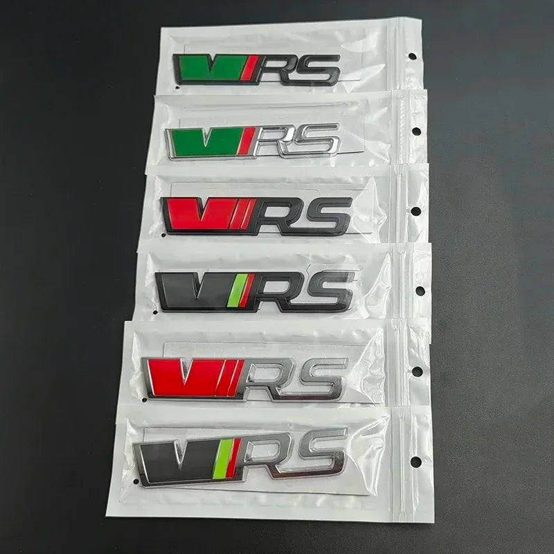 3D Metal VRS Logo Car Emblem Rear Tail Bumper Badge Sticker For Skoda Rapid Octavia 2 3 A5 RS Kodiaq Fabia Superb Accessories