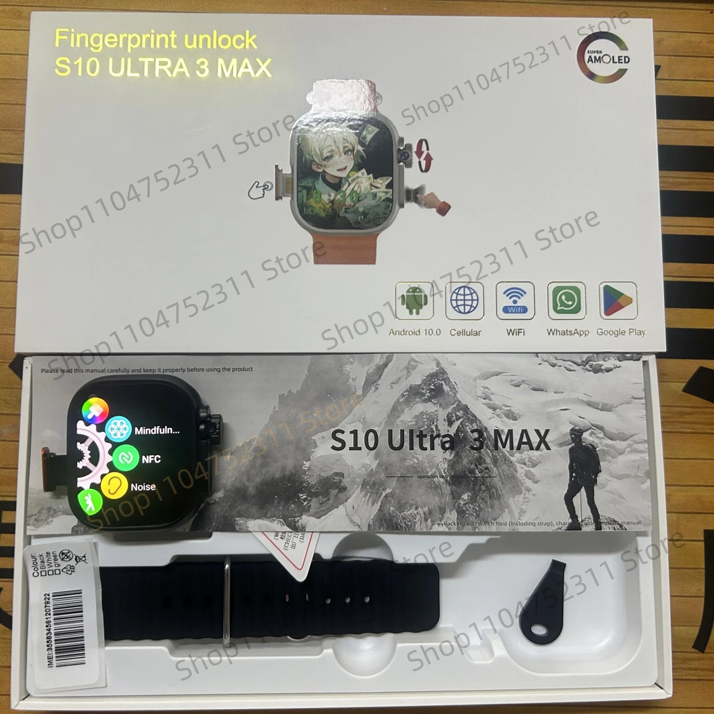 S10 Ultra 3 MAX Smartwatch — 4G/5G LTE, Rotating Camera, GPS & NFC