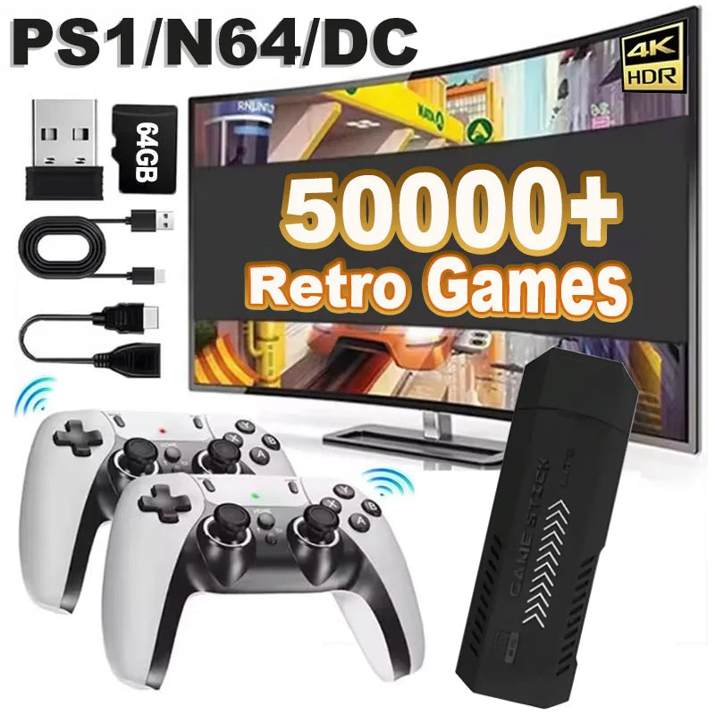 X2 Pro Retro Game Console – 50,000+ Games, 40+ Emulators, 4K HD & Wireless Controllers | PS1/N64/DC