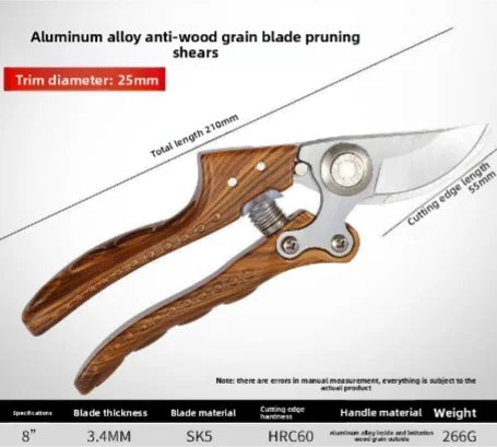SK5 Steel Garden Pruning Shears – Heavy-Duty Fruit Tree & Thick Branch Flower Shears