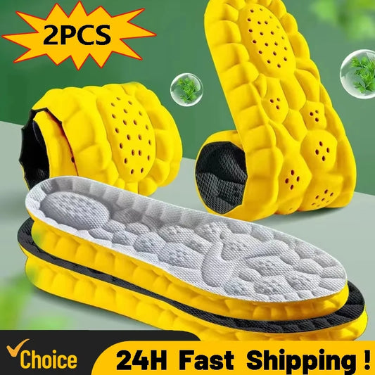 4D Cloud Cushion Sports Insoles - Soft Breathable Shock-Absorbing Shoe Inserts