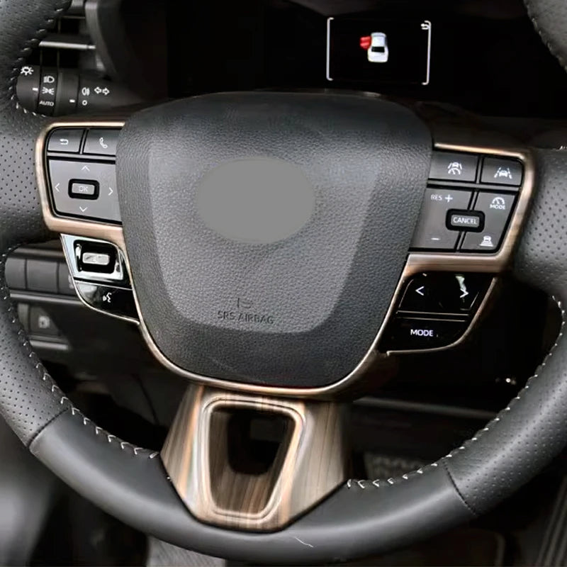 For Toyota Crown Camry 80  XV80 2024 2025 2026 ar Steering Wheel Panel Cover Trim ABS Carbon Fiber Decoration Interior Mouldings