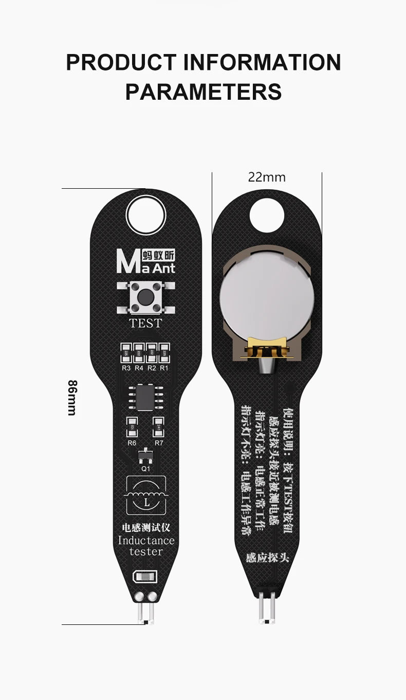 MaAnt M093 Inductance Tester Motherboard Coil Tester Inductor Detector Repair Tool Electromagnetic Induction Quick Fault Check