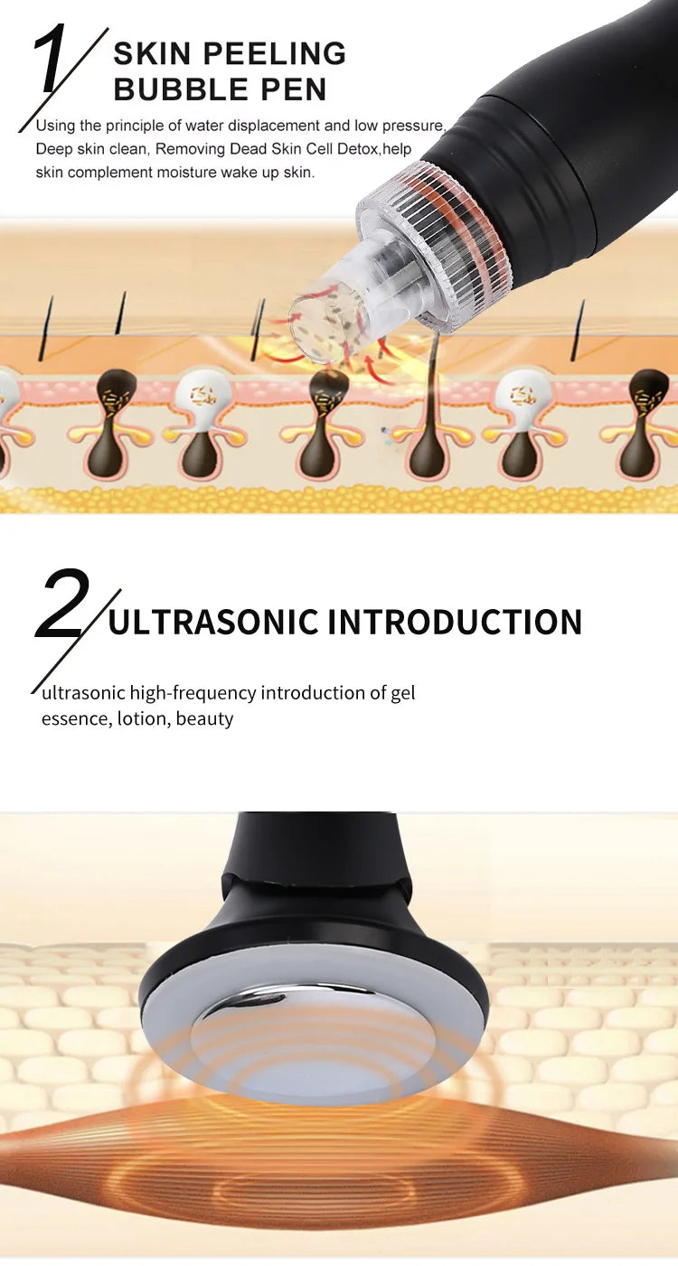 10 in 1 hydra aqua facial peeling diomand dermabrasion facial machine skim Care