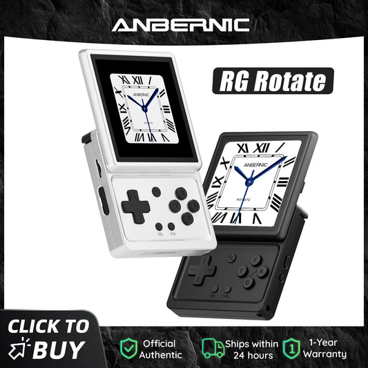 ANBERNIC RG Rotate Retro Handheld Game Console Android 12 T618 IPS Screen Game Emulator 3GB+32GB WiFi Portable Gaming Device