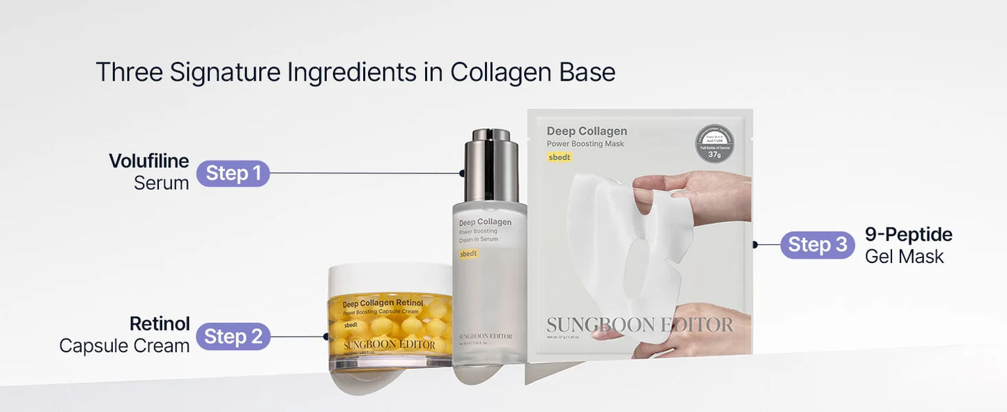 SUNGBOON EDITOR Deep Collagen Serum – Volufiline, Collagen & Niacinamide | Hydrating & Smoothing Korean Skincare